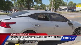Carjacking suspect chase ends with crash