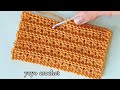 كروشية غرزة  رائعة !!!! سهلة للمبتدئين - تكرار سطرين فقط  - crochet stitches#يويو_كروشية