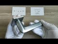 Vidéo: Poignées de porte chrome satiné LILA carrées Vidéo: Poignées de porte chrome satiné LILA carrées