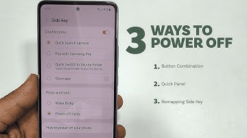 Samsung Galaxy A73 5G: How to Power off and Restart - 3 Ways - Remap Side key to the Power Menu