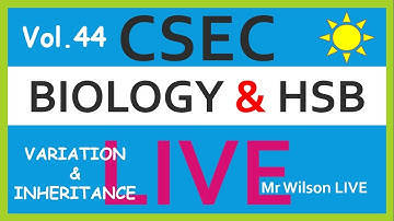 Mr Wilson Live - Variation and Inheritance (Vol. 44)