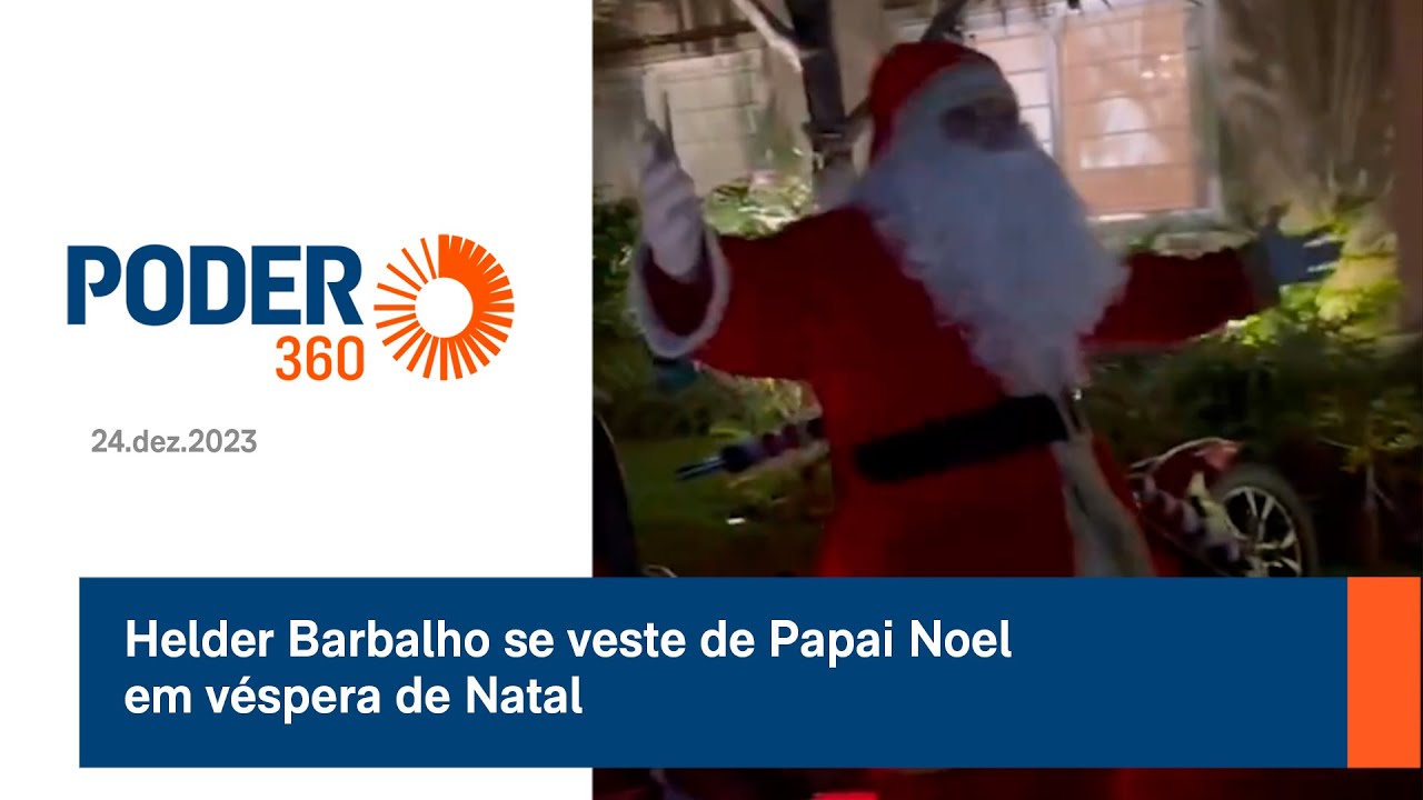 Helder Barbalho se veste de Papai Noel em véspera de Natal