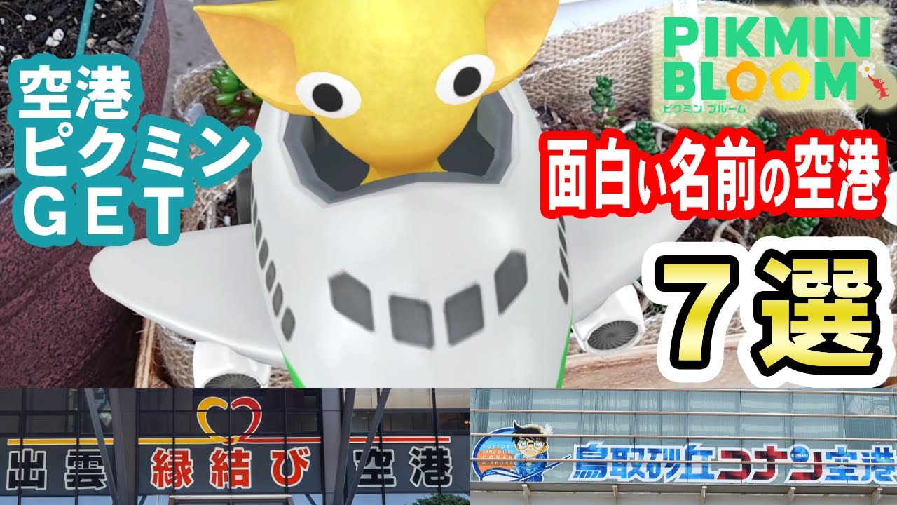 Pikmin Bloom 日本には面白い名前の空港がある ７つの空港を紹介 空港の苗をゲットしよう ピクミン ブルーム ピクミンgo Youtube