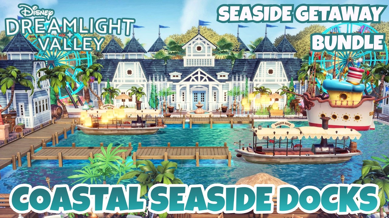 COASTAL SEASIDE DOCKS ON A FLOATING ISLAND | NEW Seaside Getaway Bundle | Disney Dreamlight Valley