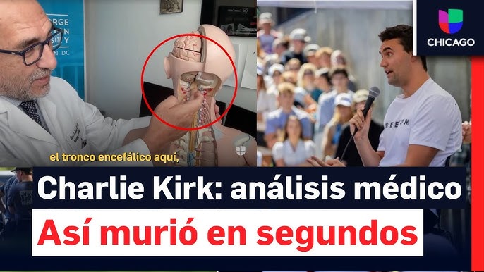 Médico revela por qué murió Charlie Kirk tras el disparo