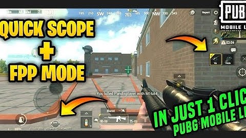 HOW TO ENABLE QUICK SCOPE AND FPP MODE IN PÚBG MOBILE LITE. #pubglite #pubg #pubgindia #pubgmobile