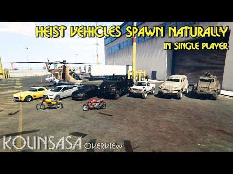 Heist Vehicles Spawn Naturally