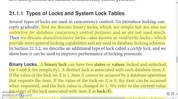 DBMS Concurrency control part 1 | locking techniques | binary locks | module 4