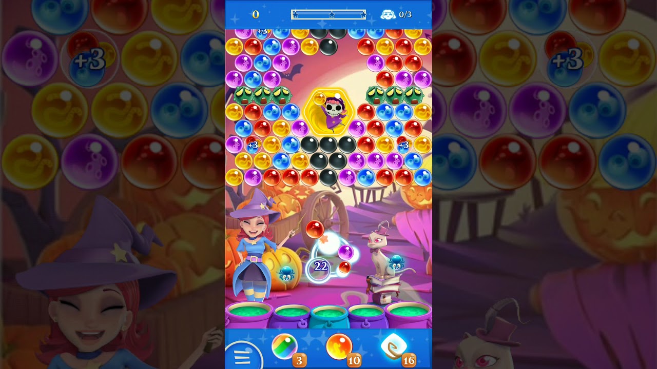Gameplay for Bubble Witch 2 Saga - Level 2564. 