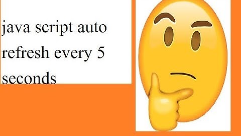 java script Auto Refresh