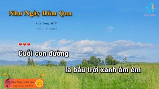 [Karaoke] Như Ngày Hôm Qua - (Guitar Solo Beat), Muối Music | Tháng Năm