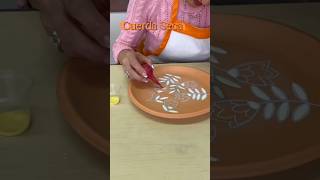 #CuerdaSeca sobre cerámica - Técnica #tutorial #cerámica #manualidades #arte #diy #artesania