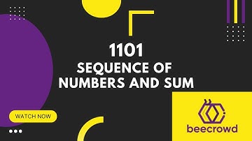 1101 - Sequence of Numbers and Sum | Beecrowd Problem Solving | Competitive Programming