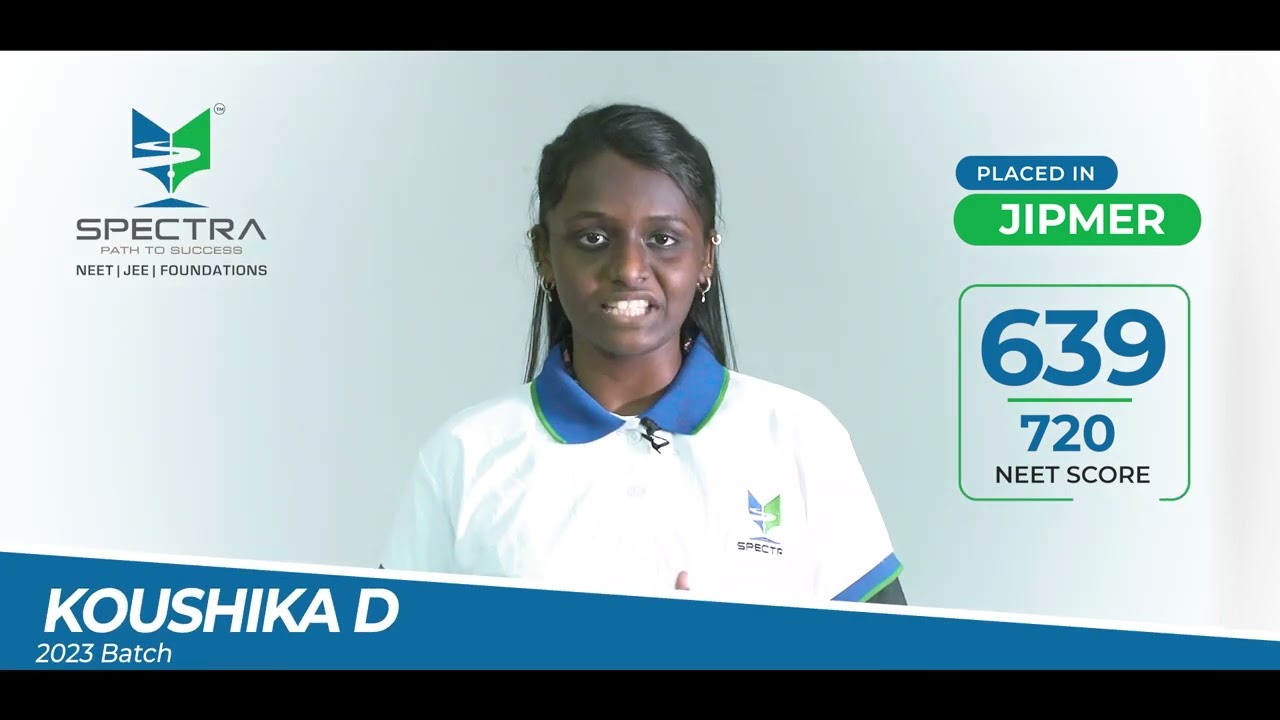 Spectra Academy Presents: Meet our NEET 2023 achiever!