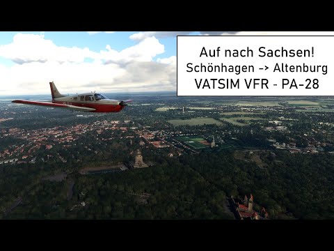 Auf nach Sachsen! ✈ Schönhagen - Altenburg ✈ VATSIM VFR ✈ PA-28 ✈Flight Simulator