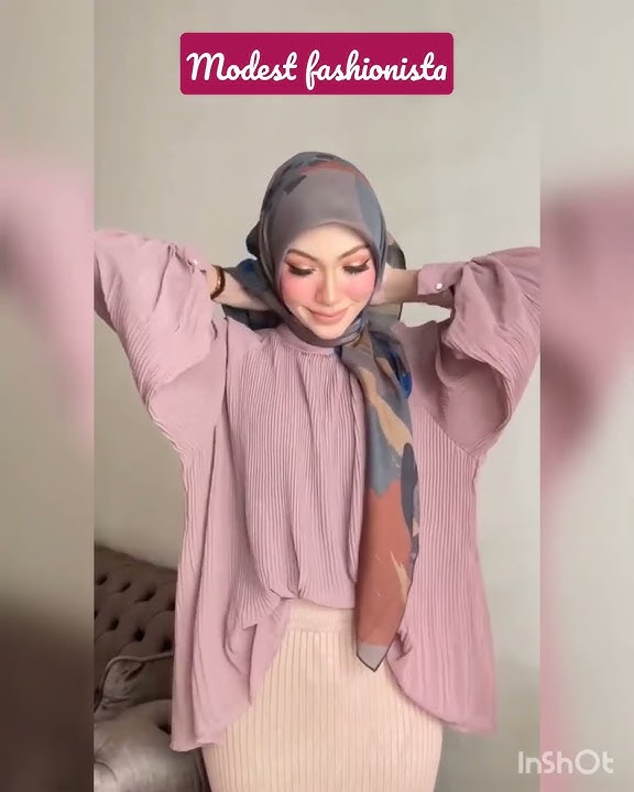 Full coverage Hijab tutorial / Triangular scarf #2023 #hijab #fullcoveragehijab #abaya #hijabstyle