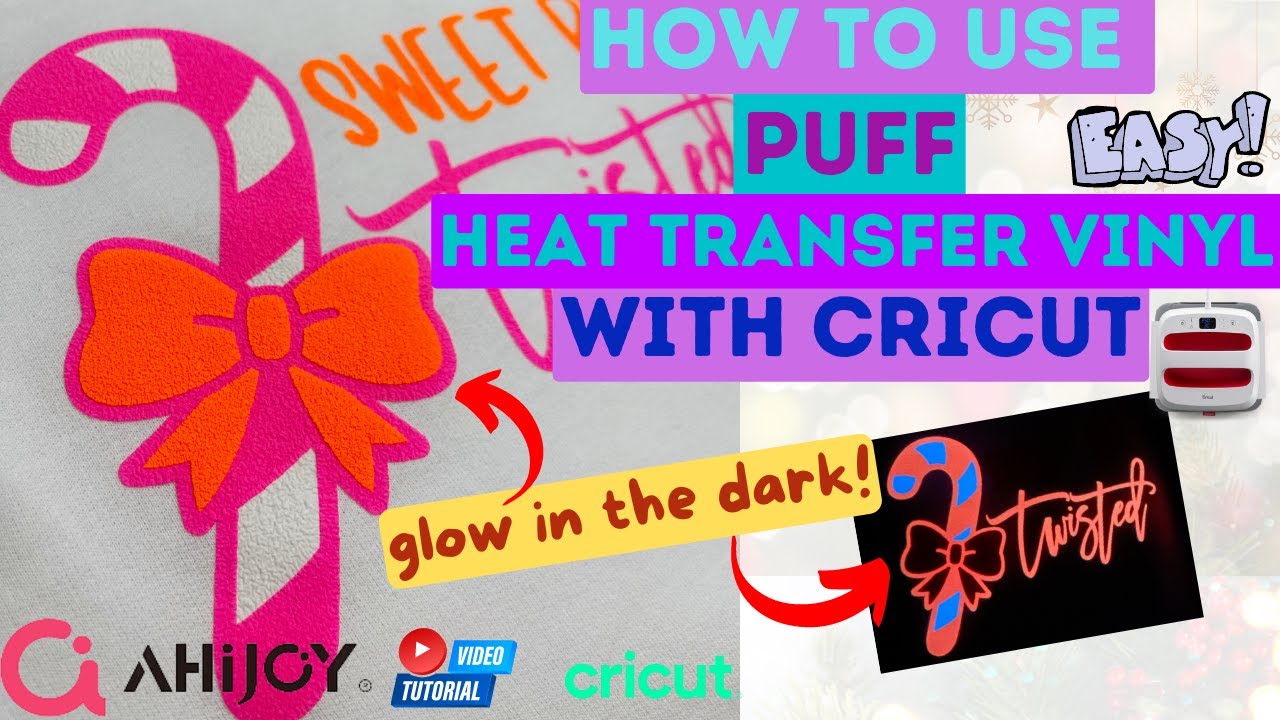 How To Use Puff HTV with Cricut, AHIJOY, Easy Press