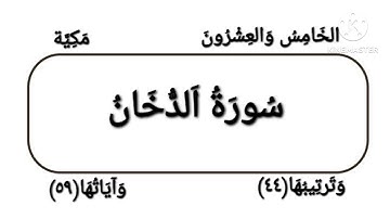 044   Ad Dukhan  سورة الدخان  الشيخ هاني عيد