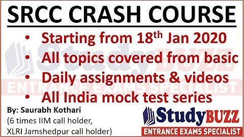 SRCC-GBO online crash course: Daily assignments, video solutions, basic till SRCC level, mock tests