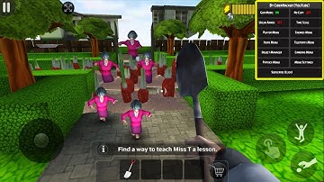 Scary Teacher 3D (Mod menu) | Walkthrough to play the menu mod troll Miss T | gameplay part 1932