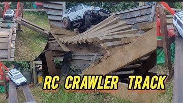 RC crawler track having fun with wood Element RC Enduro Trailrunner RTR - #crawlertrack#hobby#video