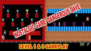 Dangerous Dave / Longplay (LEVEL 1 & 3) PC DOS 4K#pc gaming