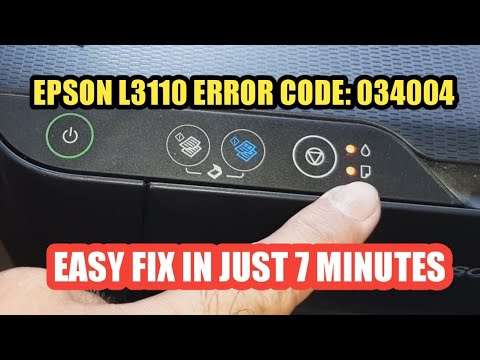 EPSON L3110 ERROR CODE: 034004 EASY FIX IN JUST 7 MINUTES