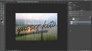 طريقة الكتابة على الزجاج بالفوتوشوب - How to write on glass with photoshop