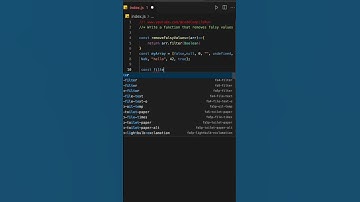 Remove Falsy Values from JavaScript Arrays #codingshorts #tutorial #javascript #tutorial #shorts