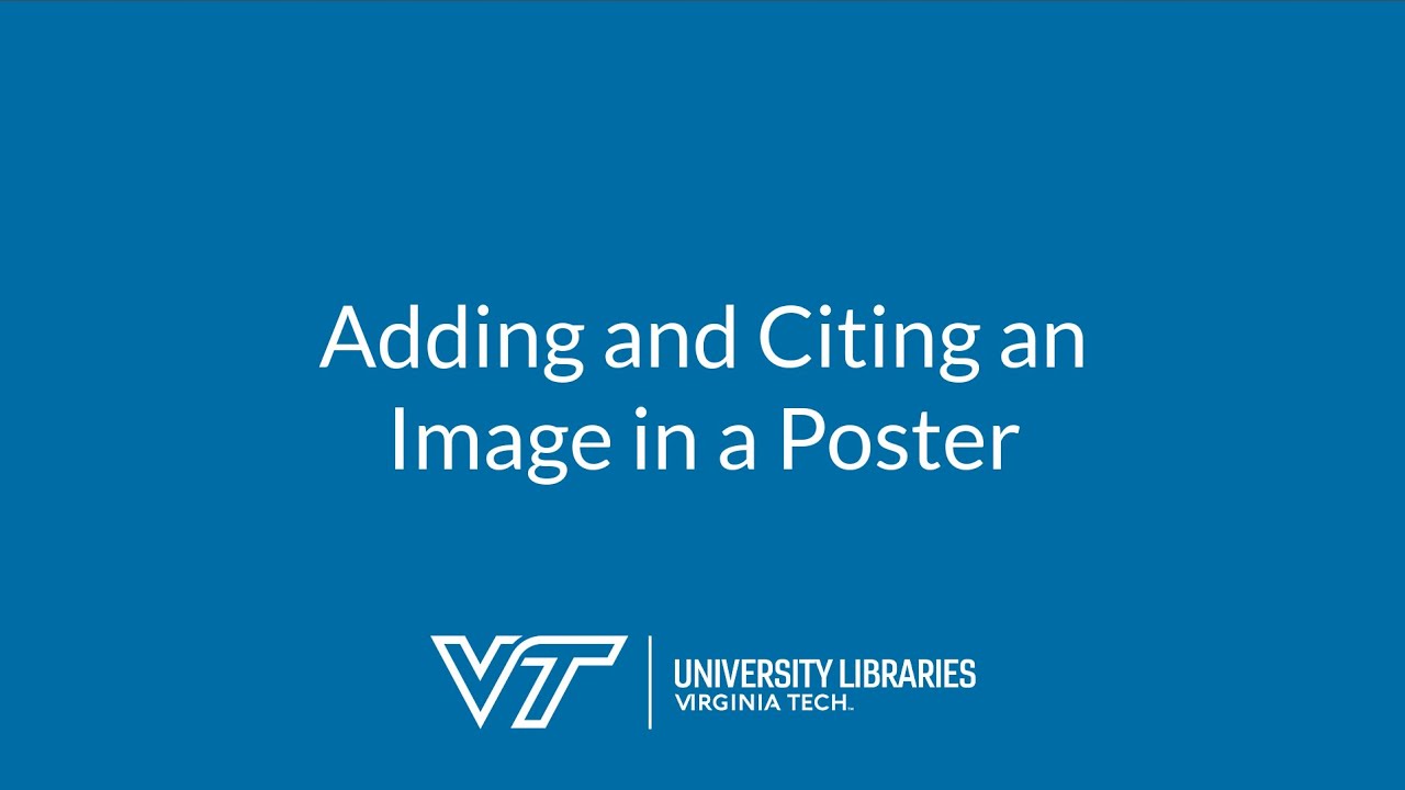 how to cite a poster presentation