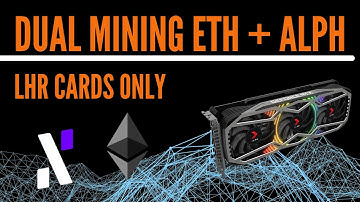 Dual Mining ETH & Alephium | LHR Cards| Windows | T-Rex Miner | PNY 3070 TI Hashrates