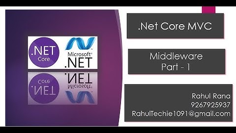 .Net Core | Middleware Part - 1 | .Net Core Class Recording | By Vijay Rana| By Vijay