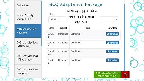 Mcq adaptation package answer Class 8 Environment & History in Hindi Hindi Medium