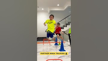PARTNER NINJA TRAINING 🥷 AGILITY CIRCUIT 🌟 SPEED UP #shorts #speedandagility #ninja #fyp