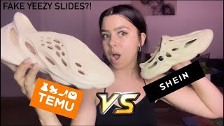 I BOUGHT FAKE YEEZY SLIDES | TEMU VS SHEIN by kayylaao 683 views 9 months ago 7 minutes, 42 seconds