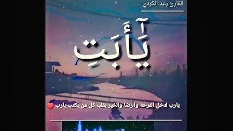 رعد الكردي 💙 اجمل حالات واتساب قرآن كريم.