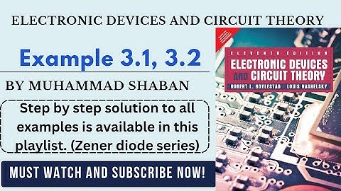 Electronic devices and circuit theory example 3.1 | Example 3.2 | Boylested electronics example 3.2