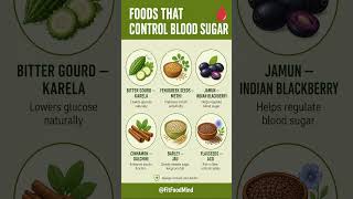 6 Foods That Help Control Blood Sugar 🩸 (Diabetic-Friendly)