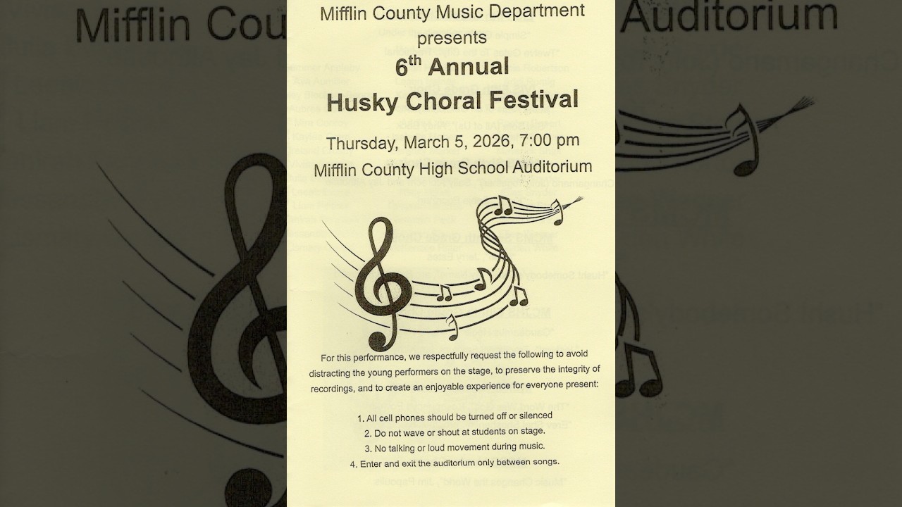 The 6th Annual Mifflin County Husky Choral Festival