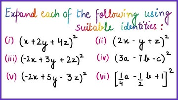 Class - 9 Ex- 2.5, Q4 (POLYNOMIALS) Maths NCERT CBSE | Expand using Suitable Identities (x+2y+4z)sq.