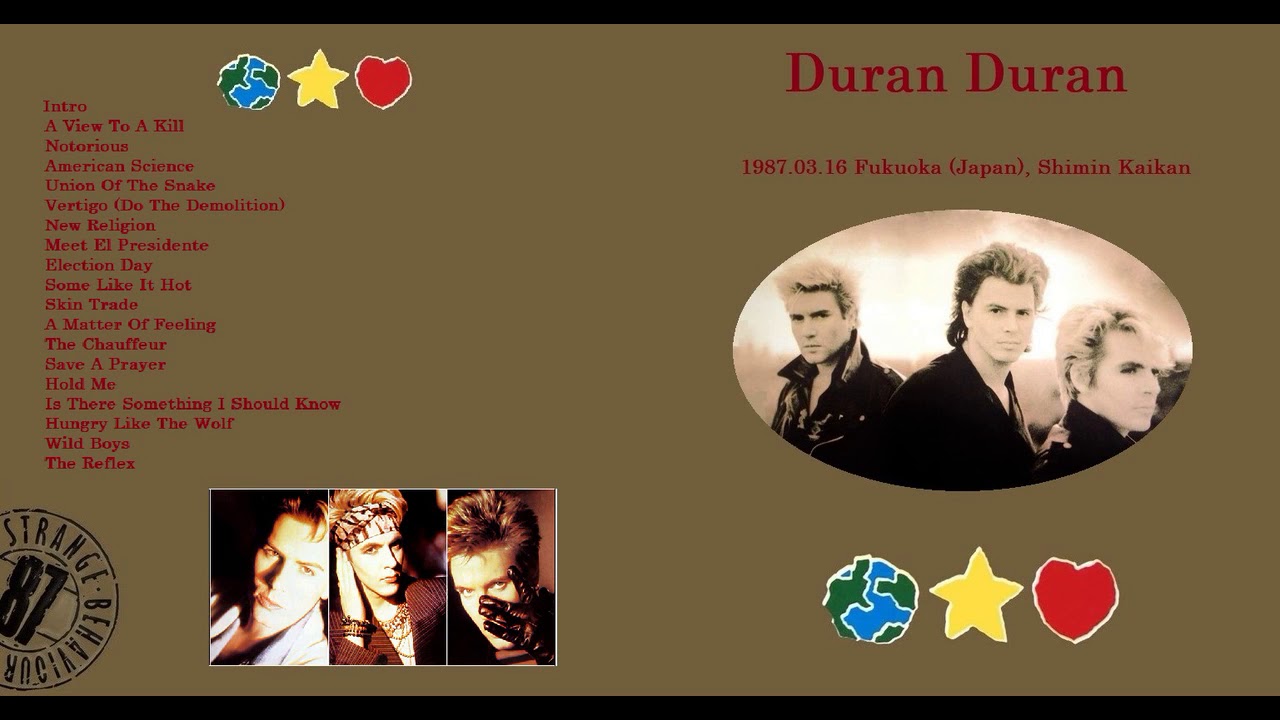 Duran Duran - 1987.03.16 Fukuoka (Japan), Shimin Kaikan - YouTube