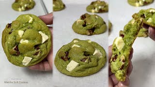 MATCHA SOFT COOKIES Recipe | Crisp outside soft inside matcha flavored with white chocolate cookie by Yeast Mode 2,639 views 1 month ago 1 minute, 46 seconds