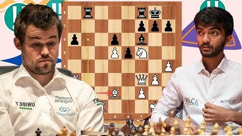 What crazy Chess Game: 45 Magnus Carlsen vs Gukesh D #chess #chesscom #chesscom #chessplayer  