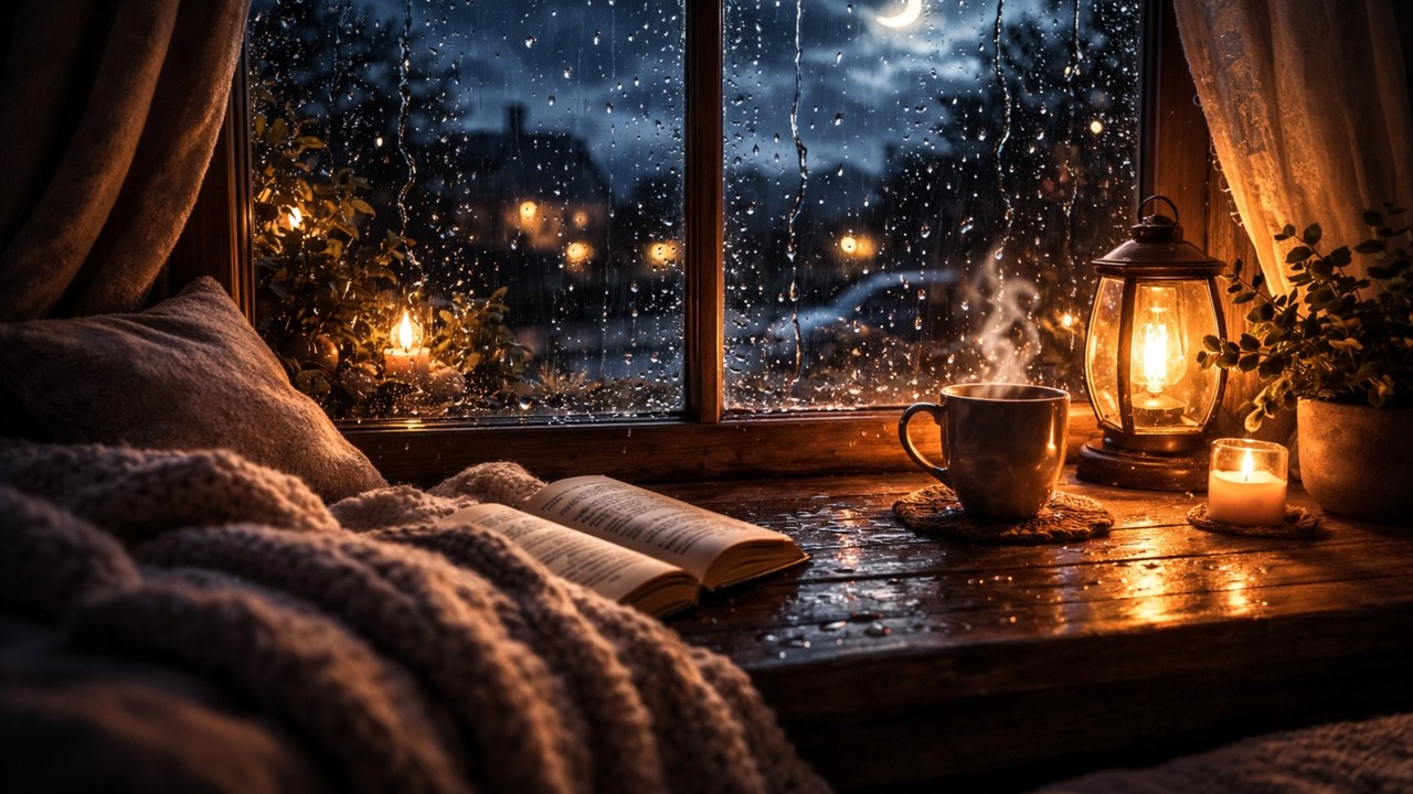 Rain On Window At Night 🌧️ | Sound For Sleep And Relaxation
