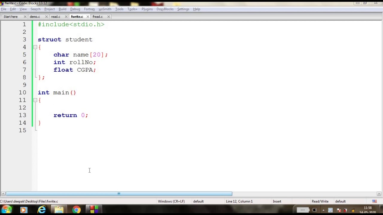 16. FILES : fread and fwrite - YouTube