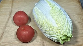 白菜和西红柿是绝配，教你一个神仙做法，我家孩子三天两头点名要吃，太过瘾了#like #food #cooking #美食教程