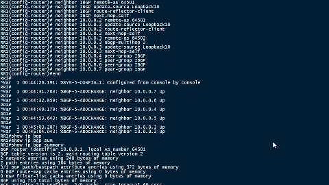 BGP Large Scale BGP Route Reflectors with Clusters