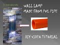 How to make wall lamp made from PVC pipe, DIY / Paano gumawa ng wall lamp gamit ang PVC na tubo.