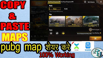 {Hindi} how to share maps in pubg mobile !! pubg map copy & paste !! tips & tricks