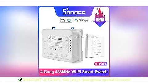SONOFF 4CHPROR3 4 Gang 433Mhz RF Smart Switch Interlock Self-Locking Inching Modes Remote Control vi